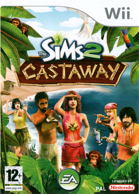 Sims 2, The - Castaway — box-2D (EU)