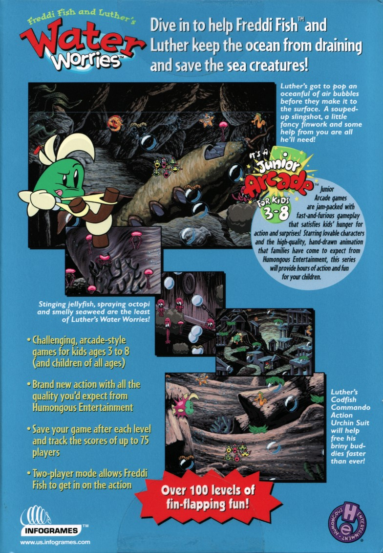 Freddi Fish and Luther's Water Worries — box-2D-back (WOR)