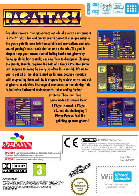 Pac-attack — box-2D-back (EU)
