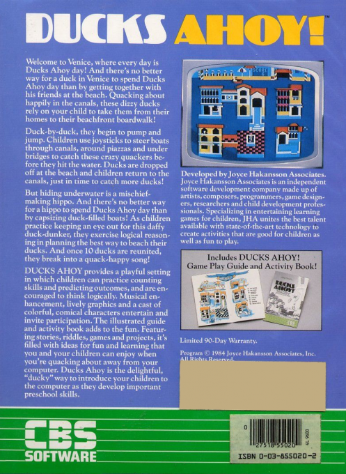 Ducks Ahoy! — box-2D-back (US)
