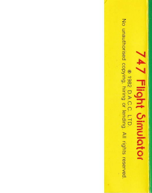 747 Flight Simulator — box-2D-back (WOR)