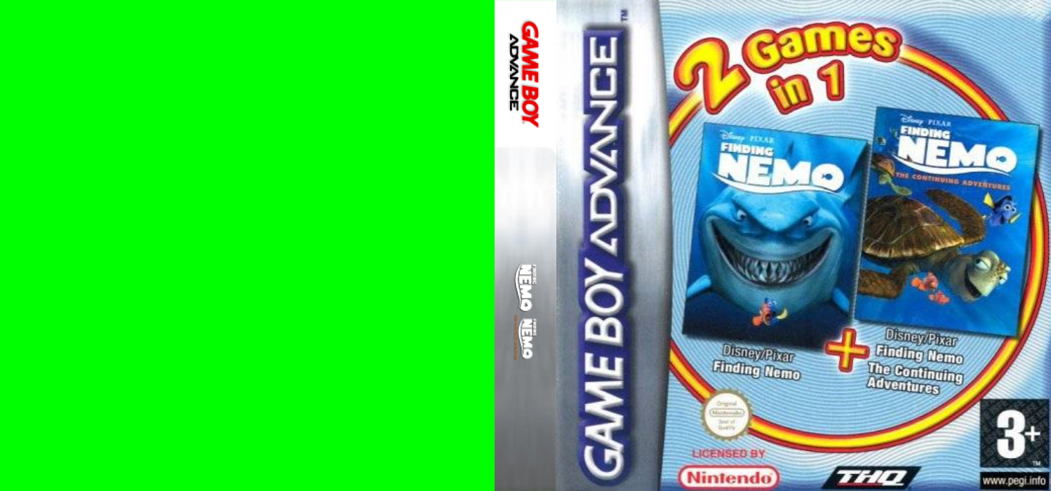 2 Games in 1 - Finding Nemo + Finding Nemo - The Continuing Adventures — box-texture (EU)