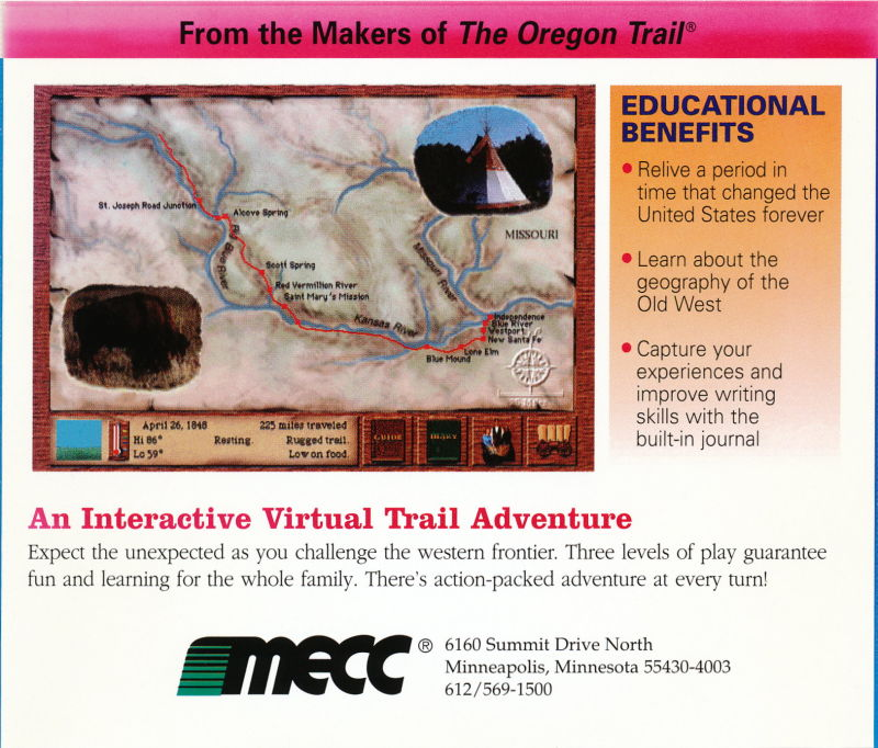 Oregon Trail II — box-2D-back (CUS)