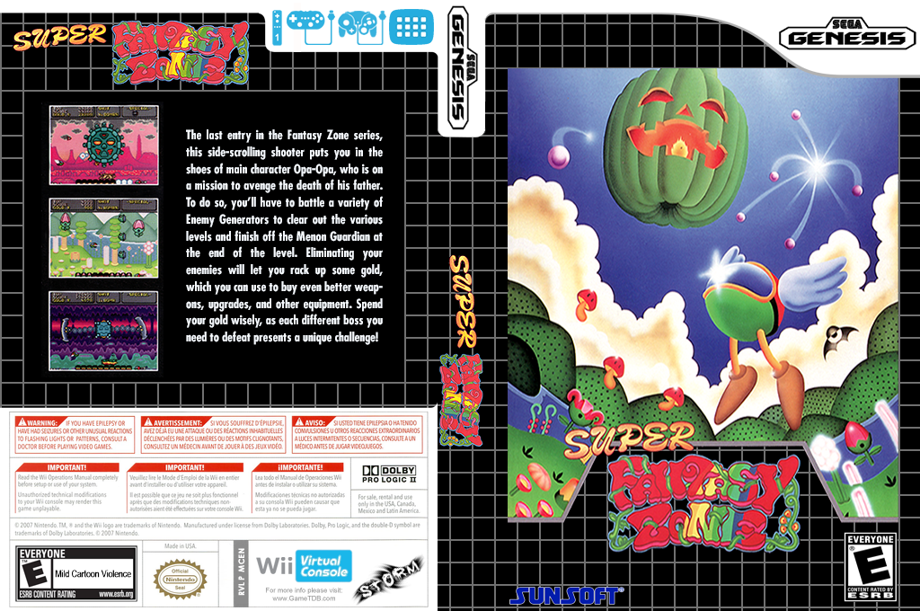 Super Fantasy Zone — box-texture (US)