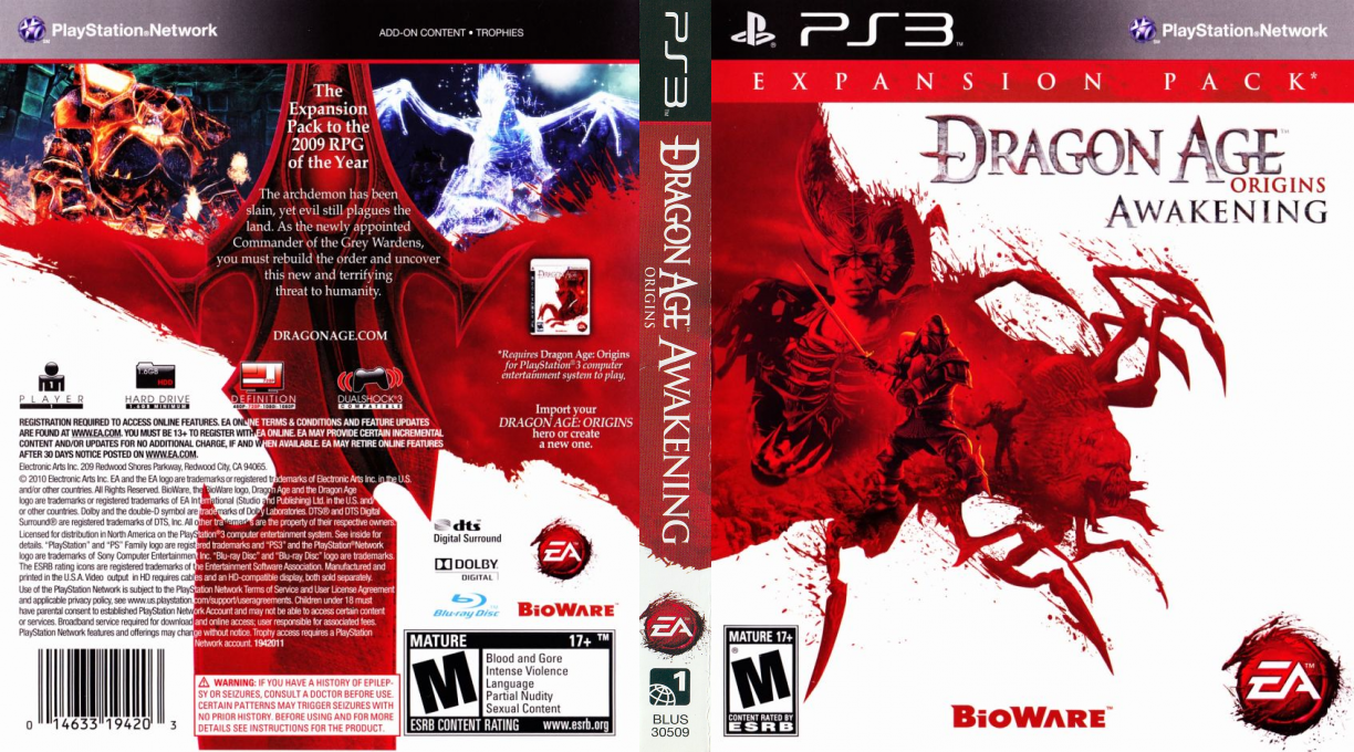 Dragon Age - Origins - Awakening — box-texture (US)