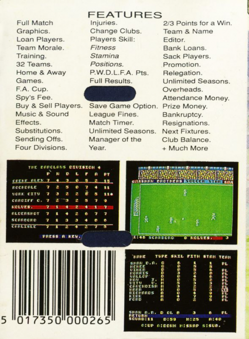 Soccer Star — box-2D-back (EU)