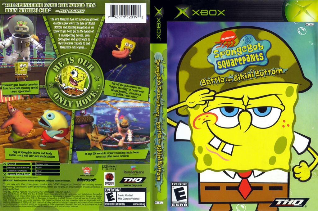 SpongeBob Squarepants - Battle For Bikini Bottom — box-texture (US)