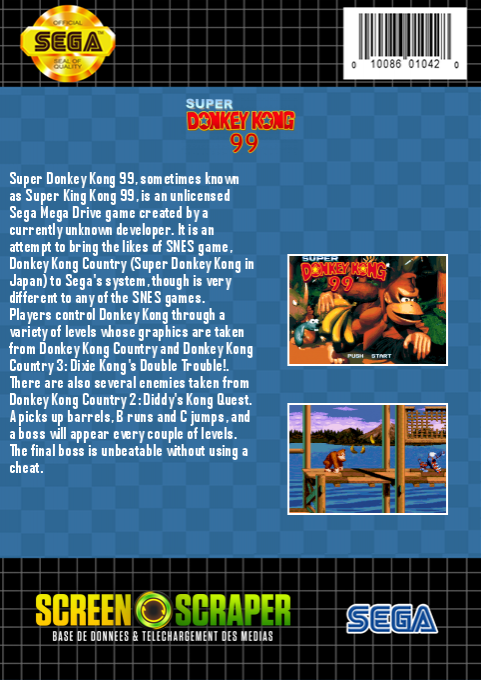 Super Donkey Kong 99 — box-2D-back (SS)