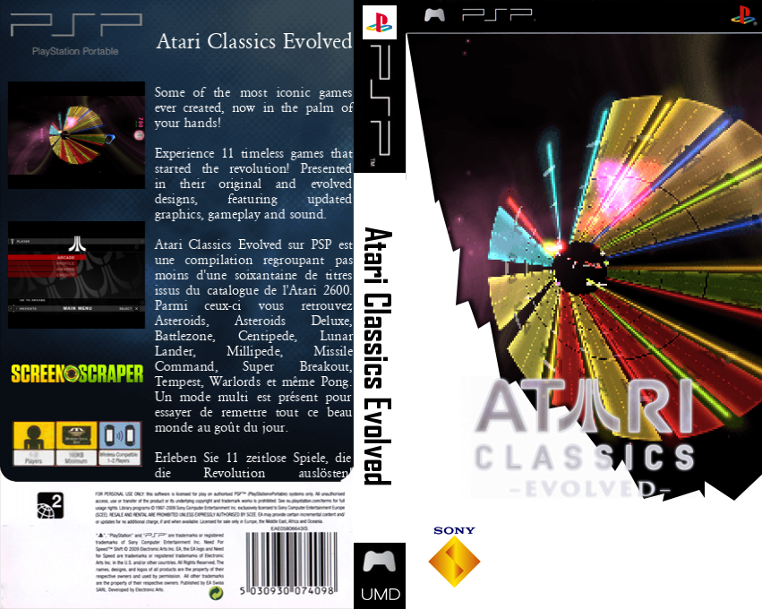 Atari Classics Evolved — box-texture (SS)
