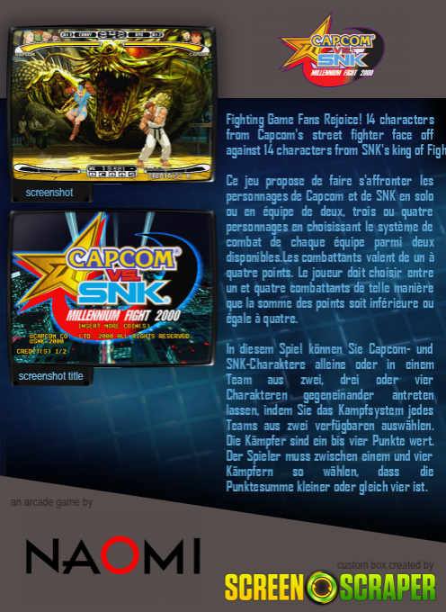 Capcom vs. SNK: Millennium Fight 2000 — box-2D-back (SS)