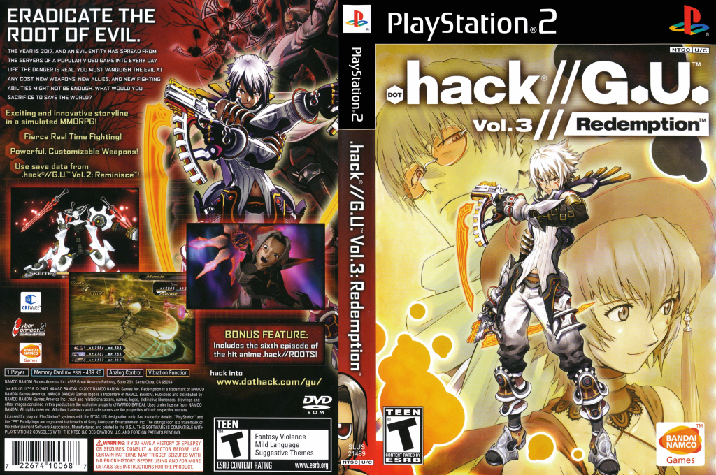 Dot Hack G.U. Vol. 3 - Aruku You na Hayasa de — box-texture (US)
