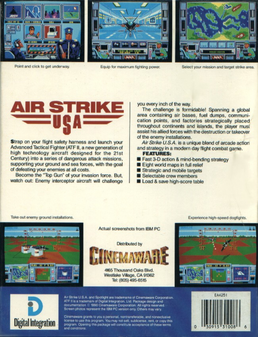 Advanced Tactical Fighter 2 — box-2D-back (US)