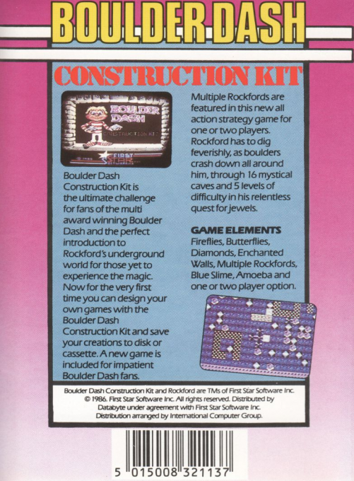 Boulder Dash Construction Kit — box-2D-back (EU)