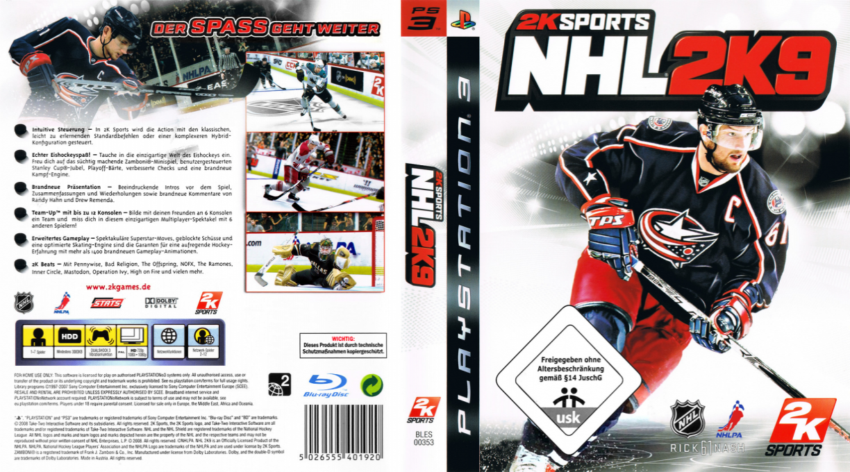NHL 2K9 — box-texture (DE)