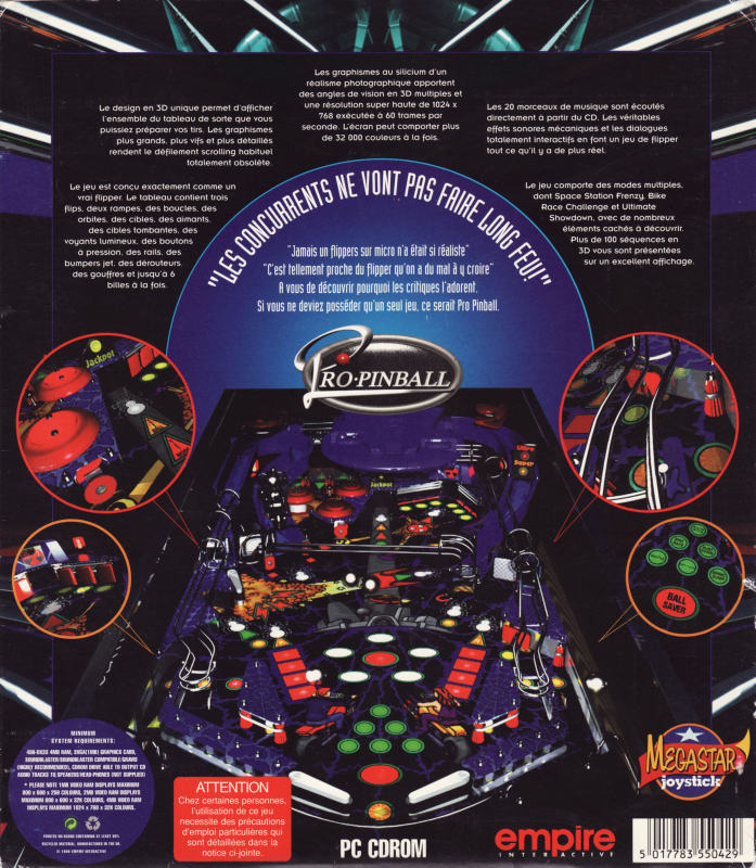 Pro Pinball - The Web — box-2D-back (FR)