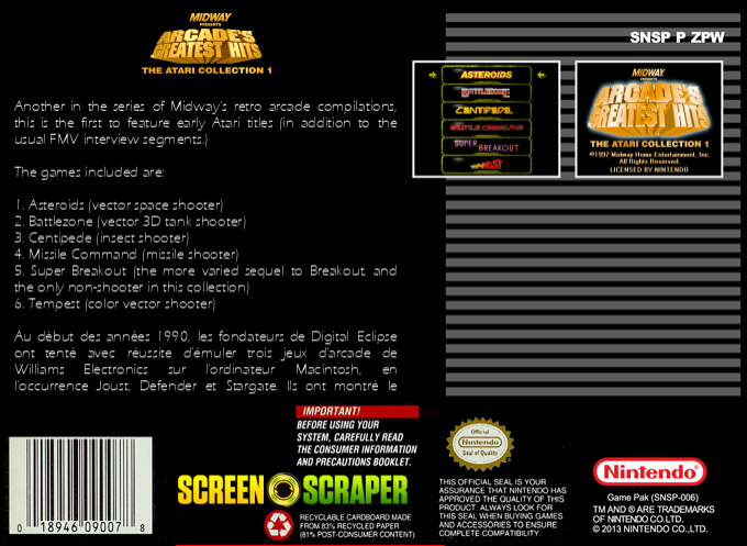 Arcade's Greatest Hits - The Atari Collection 1 — box-2D-back (SS)