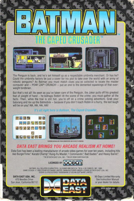 Batman - The Caped Crusader — box-2D-back (US)