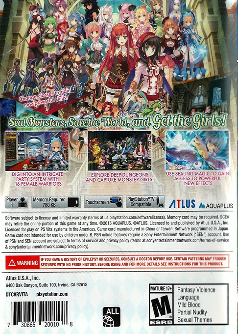 Dungeon Travelers 2 - The Royal Library And The Monster Seal — box-2D-back (US)