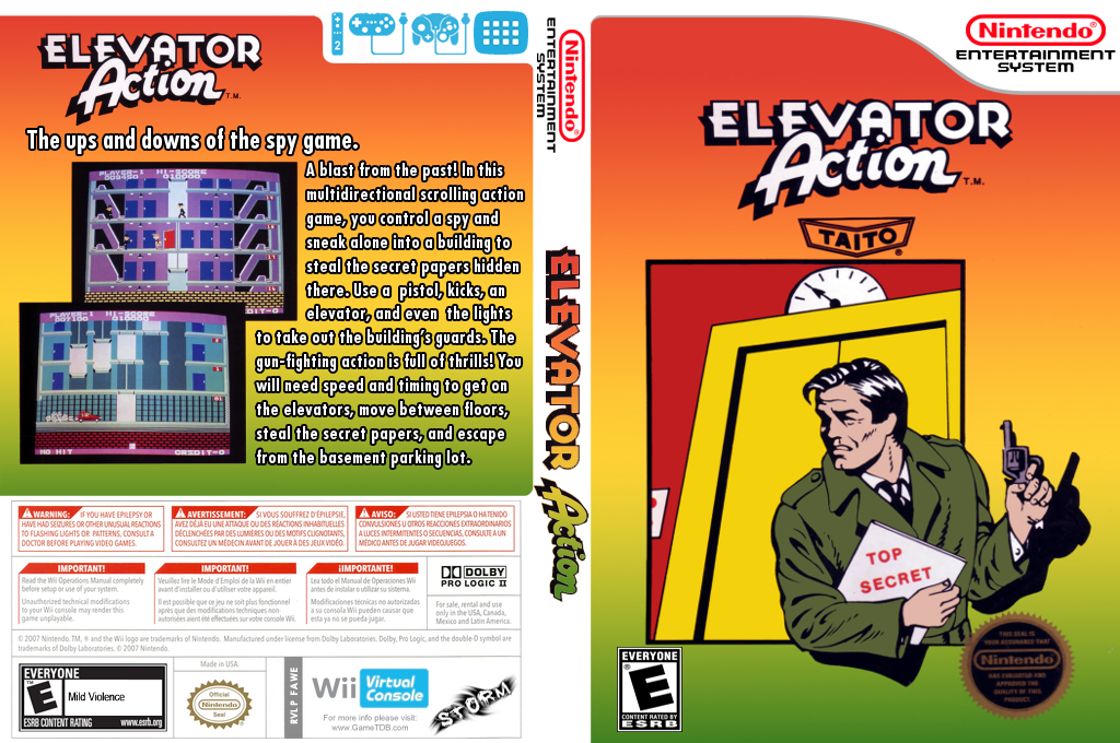 Elevator Action — box-texture (US)