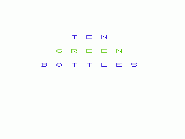 Ten Green Bottles — sstitle (WOR)