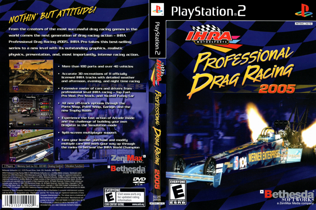 IHRA Professional Drag Racing 2005 — box-texture (US)