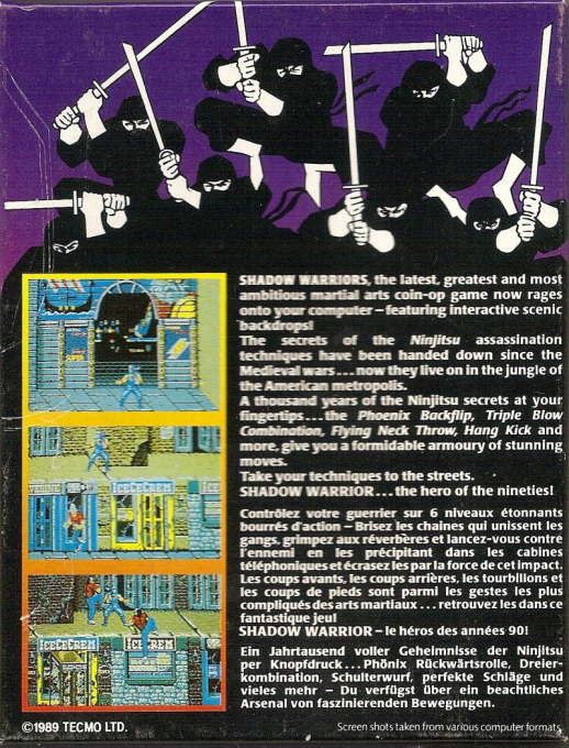 Shadow Warriors — box-2D-back (EU)