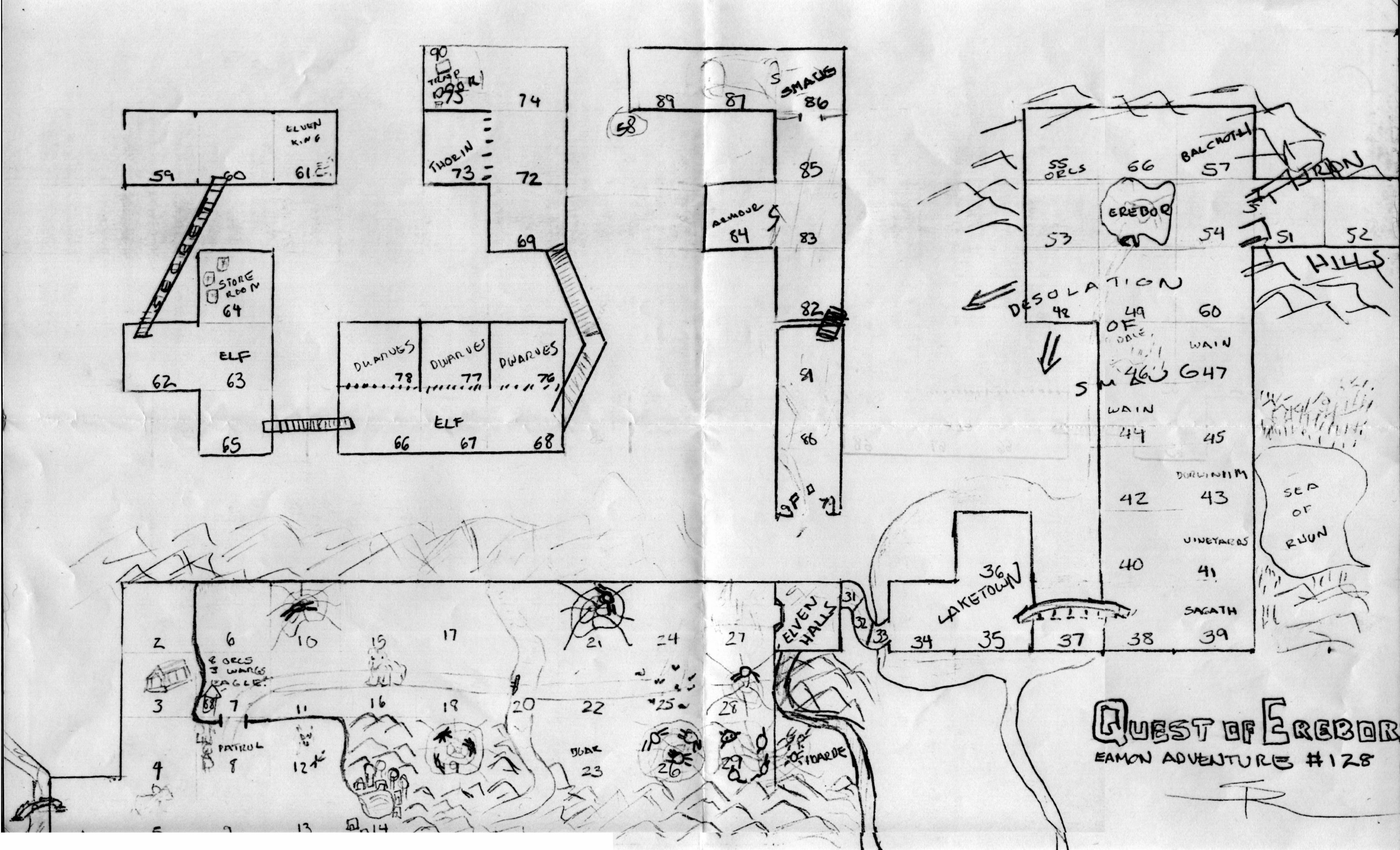 Eamon 128 - Quest of Erebor — maps