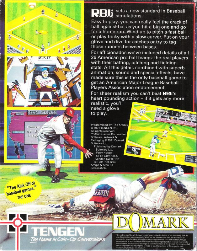 R.B.I. Baseball 2 — box-2D-back (EU)