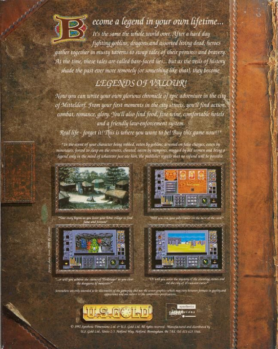 Legends Of Valour — box-2D-back (EU)