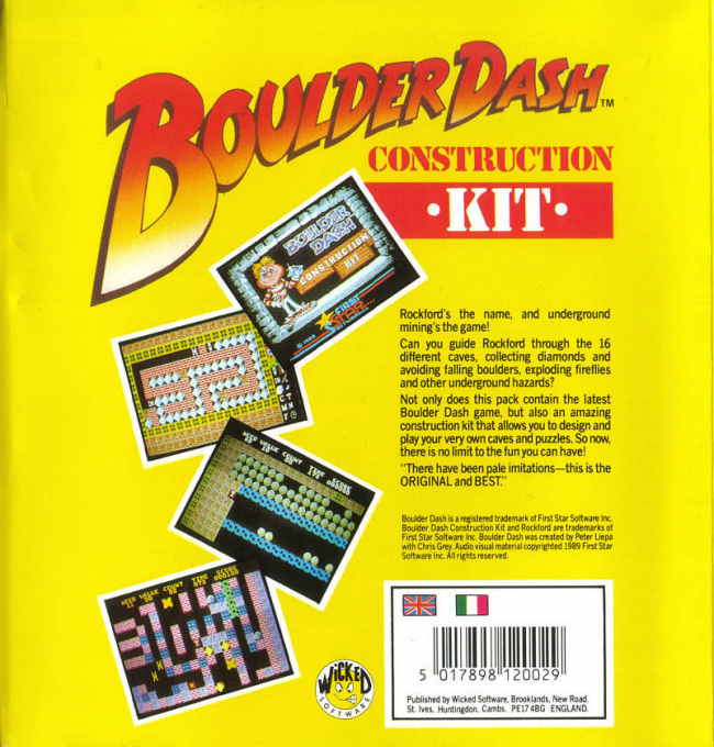 Boulder Dash Construction Kit — box-2D-back (EU)
