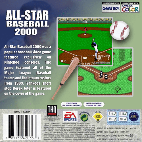 All-Star Baseball 2000 — box-2D-back (US)