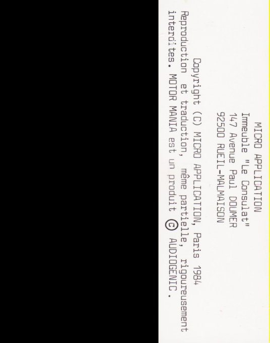 Motor Mania — box-2D-back (FR)