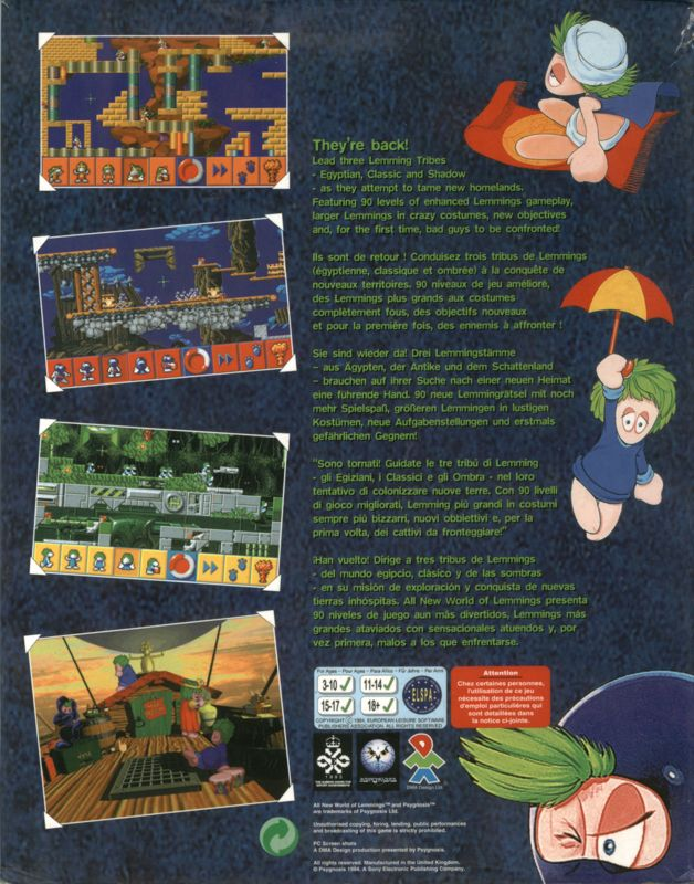 All New World of Lemmings — box-2D-back (EU)