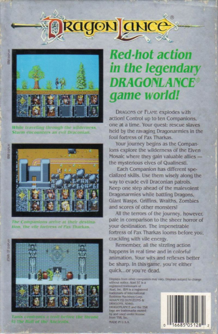 Dragons Of Flame — box-2D-back (US)