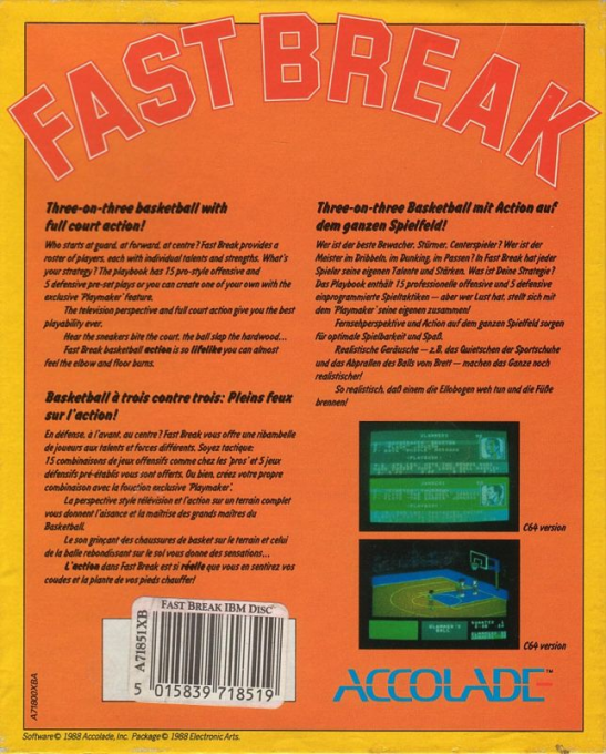 Fast Break — box-2D-back (EU)