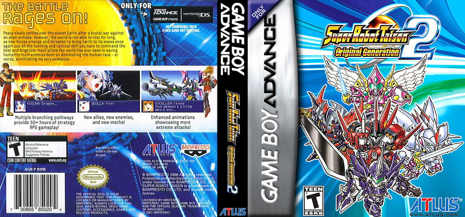 Super Robot Taisen - Original Generation 2 — box-texture (US)