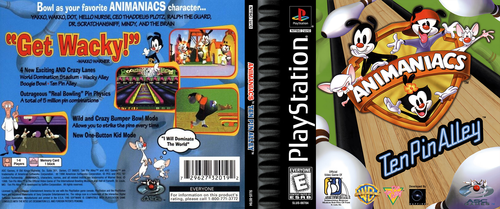 Animaniacs In Ten Pin Alley — box-texture (US)