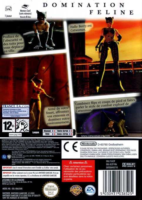 Catwoman — box-2D-back (FR)
