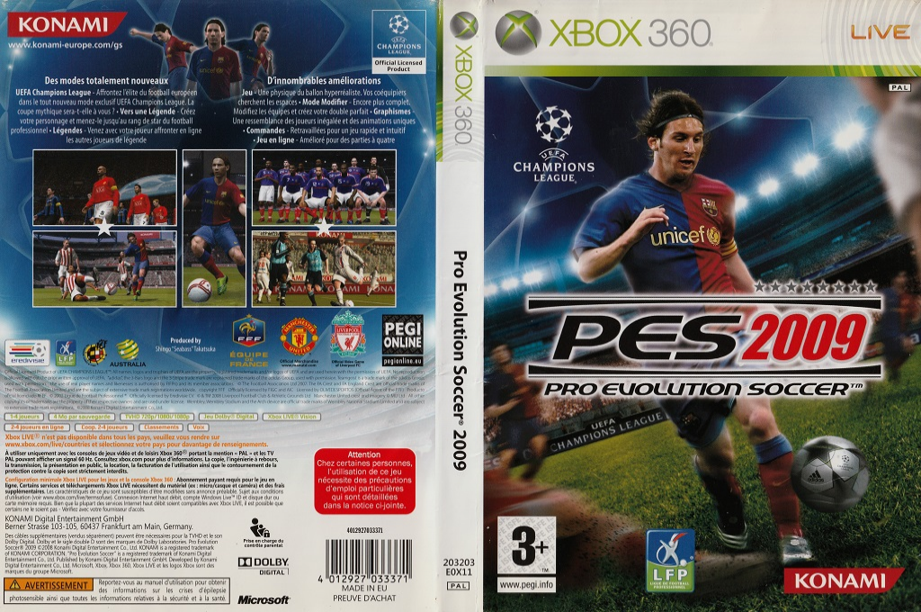 Pro Evolution Soccer 2009 — box-texture (FR)