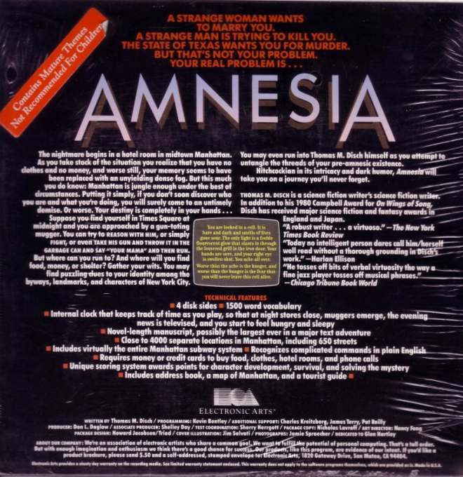 Amnesia — box-2D-back (US)