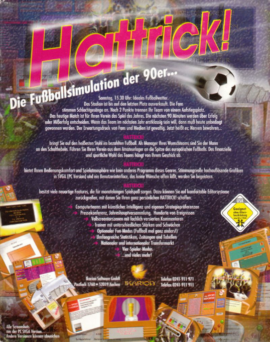 Hattrick! — box-2D-back (DE)