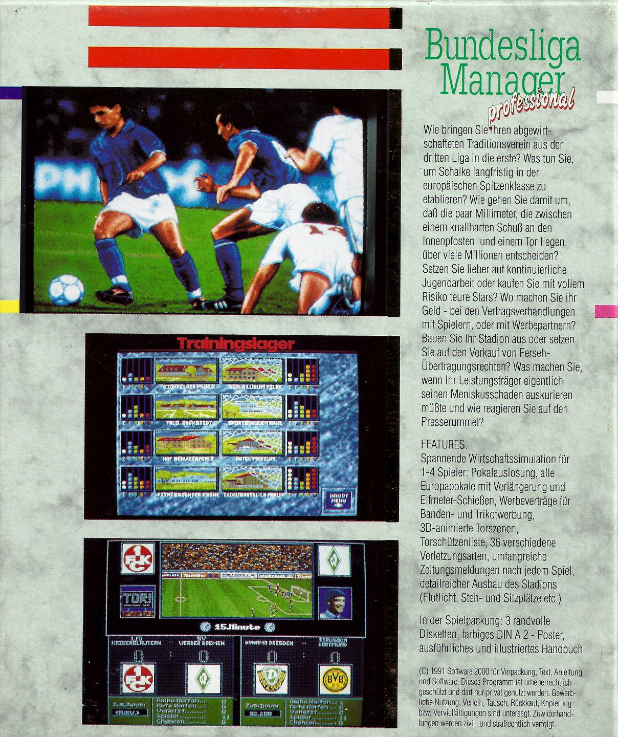 Bundesliga Manager Professional — box-scan (DE)