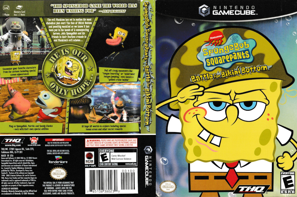 Spongebob Squarepants - Battle For Bikini Bottom — box-texture (US)