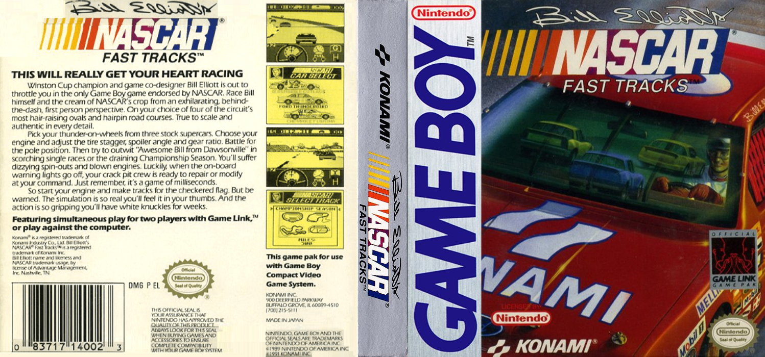 Bill Elliott's Nascar Fast Tracks — box-texture (US)