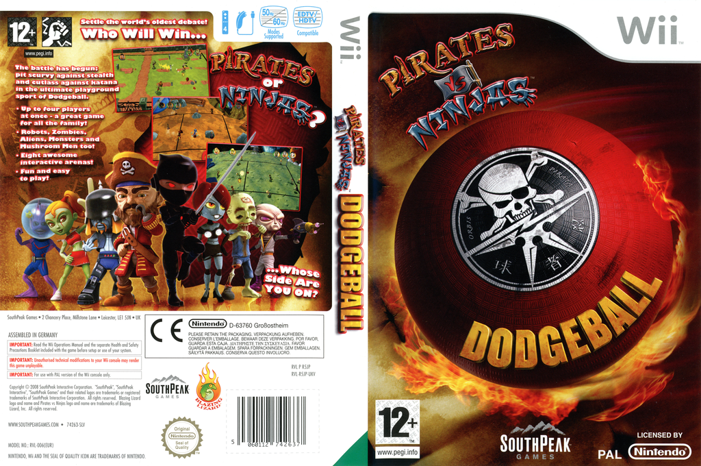 Pirates Vs Ninjas Dodgeball — box-texture (EU)