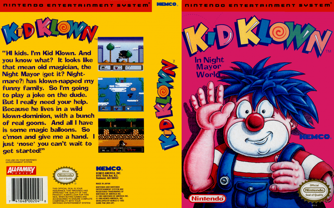 Kid Klown in Night Mayor World — box-texture (US)