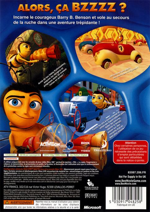 Bee Movie - Le Jeu — box-2D-back (FR)