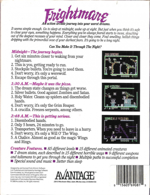Frightmare — box-2D-back (US)