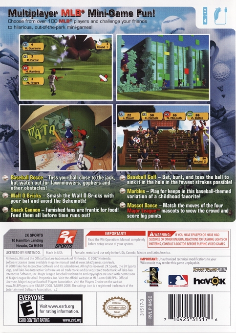 MLB Superstars — box-2D-back (US)