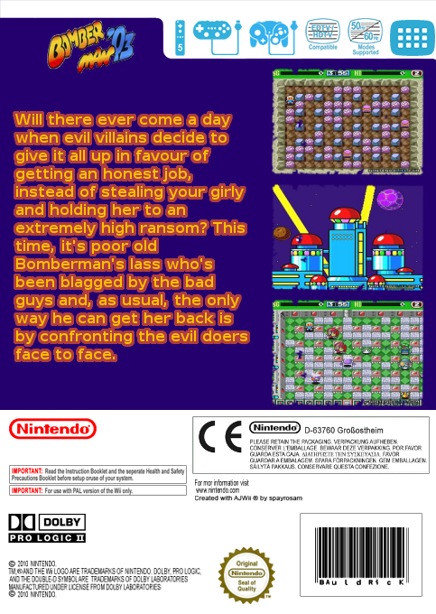 Bomberman '93 — box-2D-back (EU)